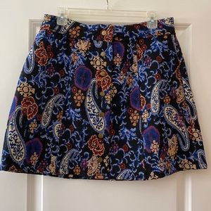 Retro Paisley Tapestry Mini Skirt
